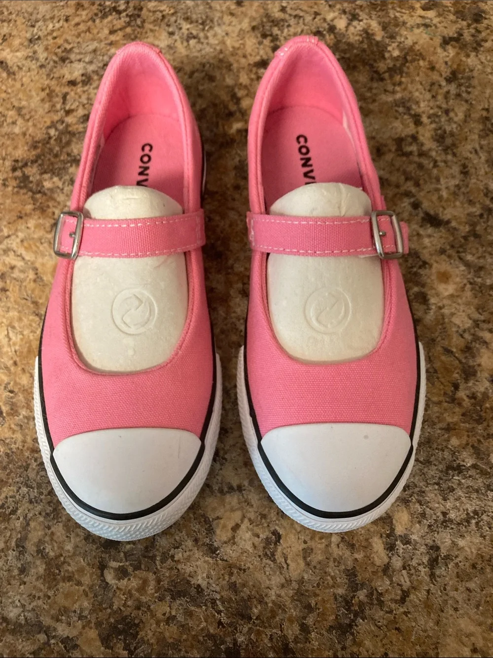 Kids Pink Canvas Mary Jane Sneakers